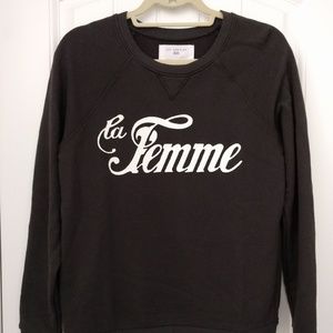 Sol Angeles LA FEMME Black Sweatshirt XS
